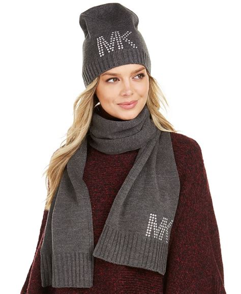 michael kors scarf black and gold|Michael Kors ladies hat.